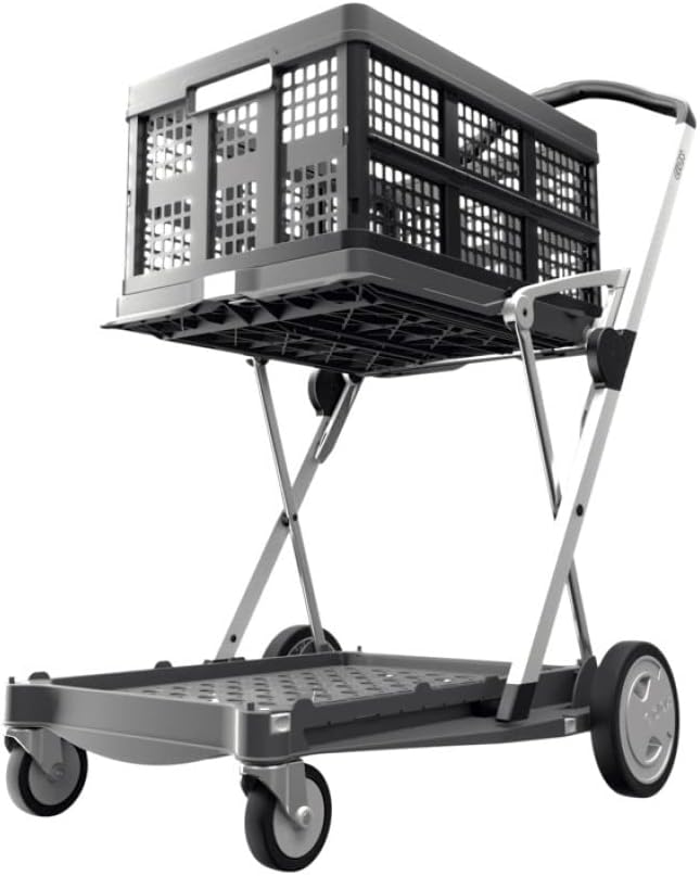 Collapsible Cart with Storage Crate (Black) O7784