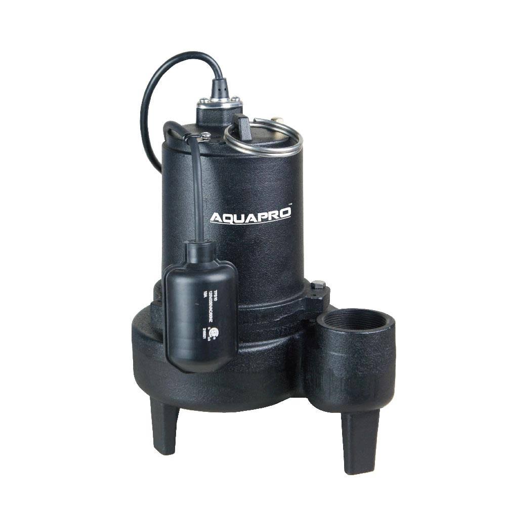 Submersible Sewage Pump 1/2 HP with Tether Float Switch Q271