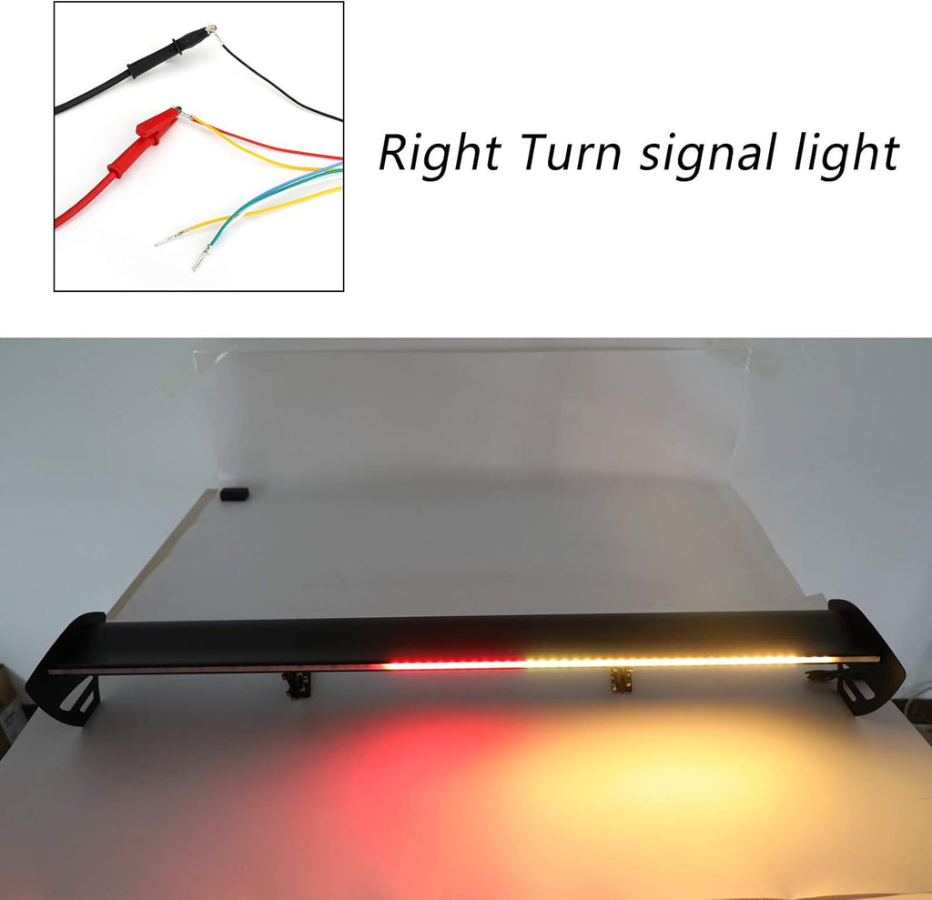 Adjustable Aluminum Rear Trunk Wing Spoiler with LED Light R8253