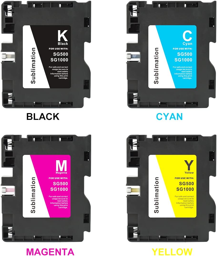 Sublimation Ink Cartridge 4-Pack Black Cyan Magenta Yellow E677
