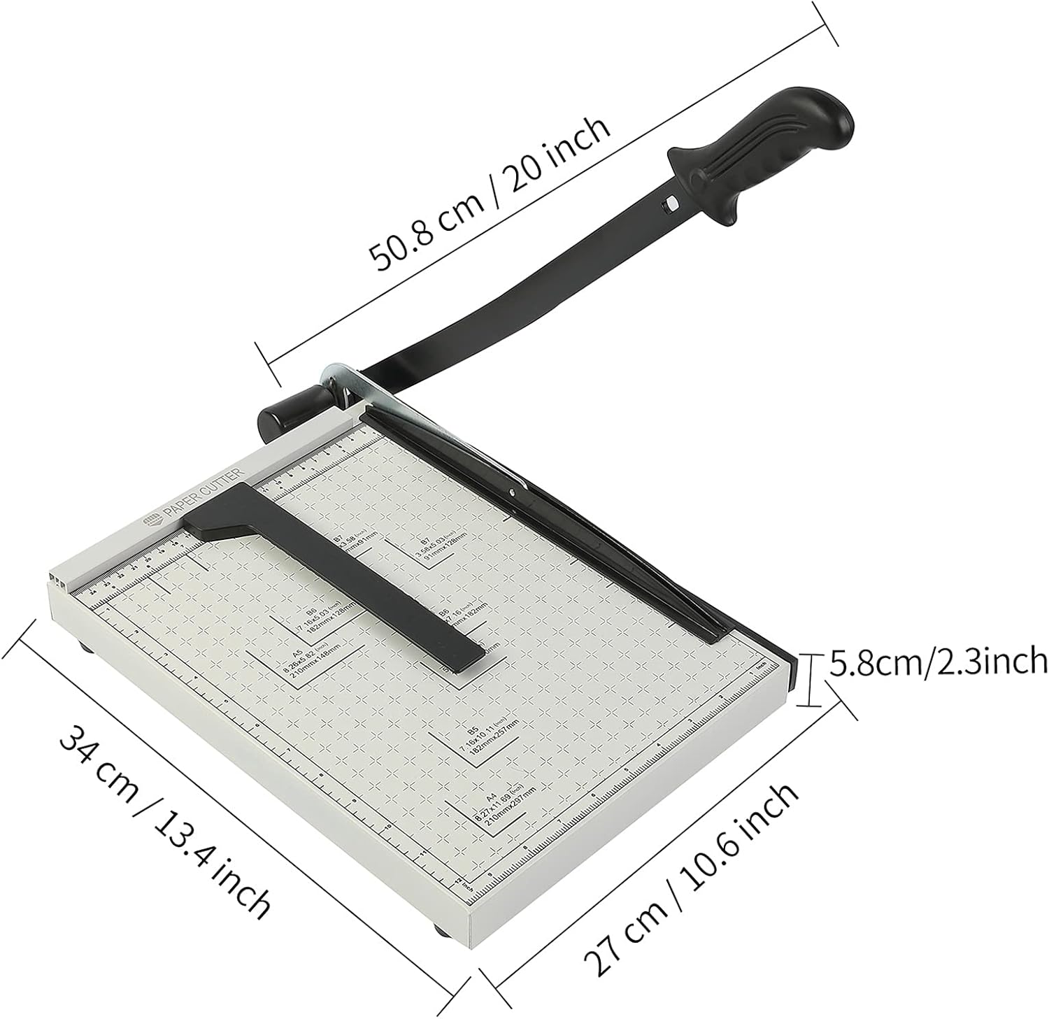 Guillotine Paper Trimmer 15” Cutting Length with Safety Blade Lock F134