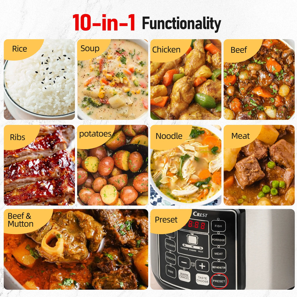 10-in-1 Stainless Steel Electric Pressure Cooker K802076