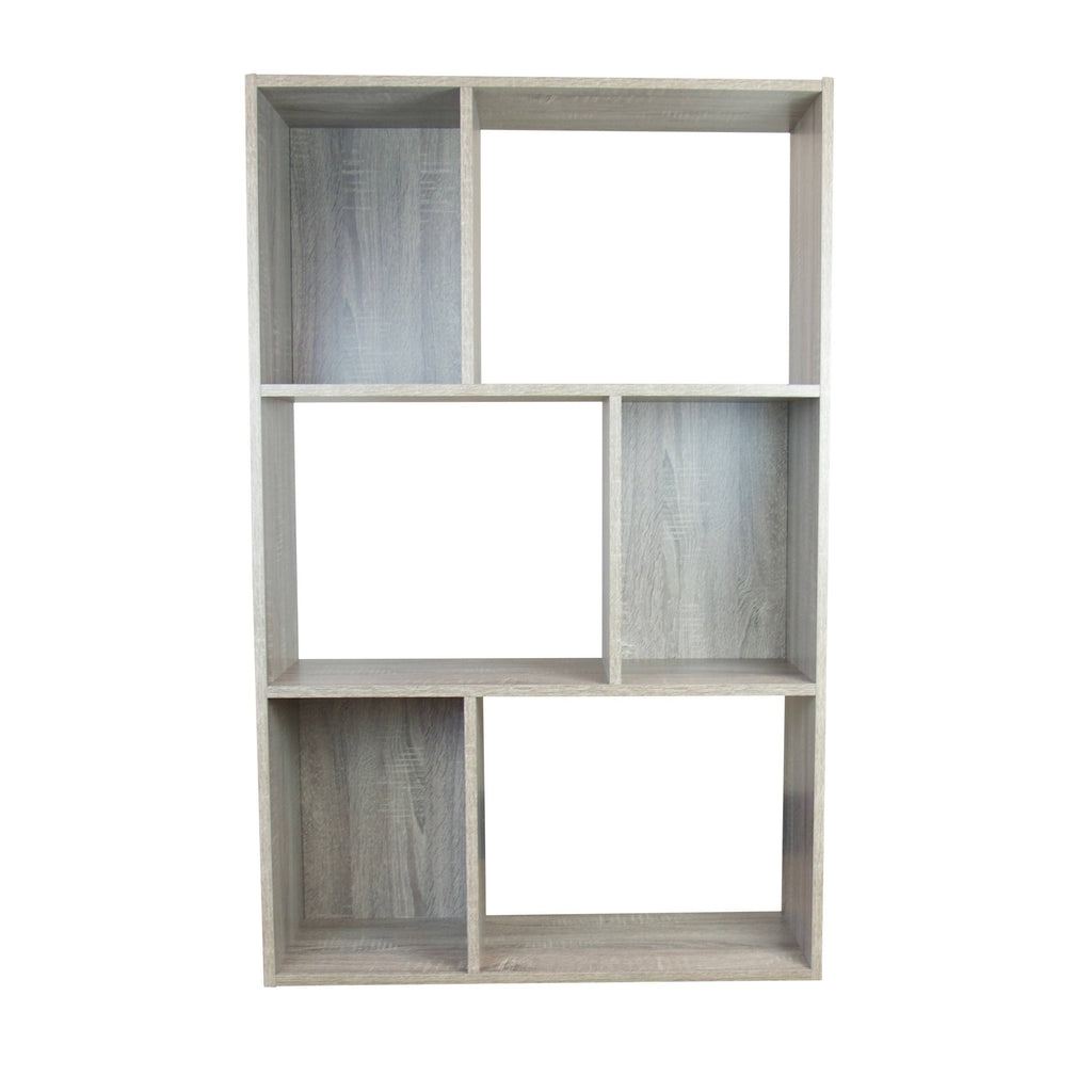 4 Tier Asymmetric Bookcase Console Driftwood K5661