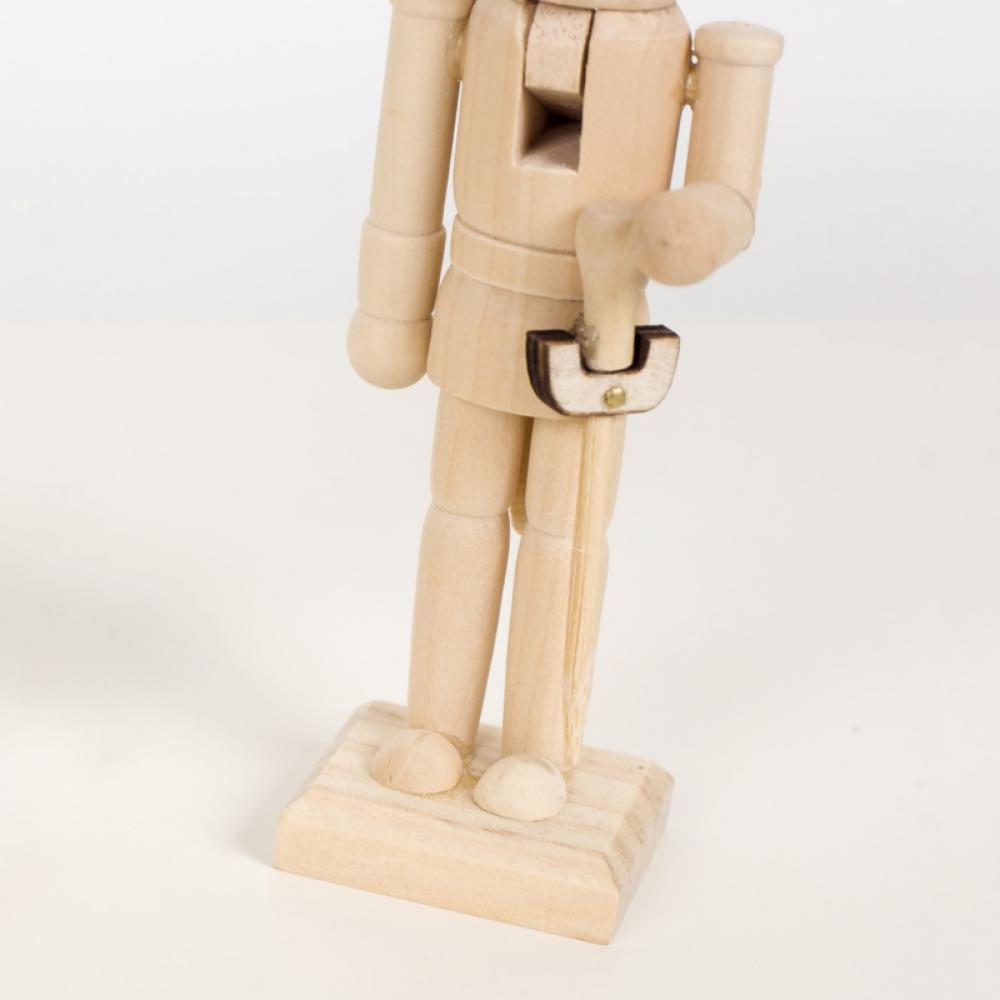6Pcs Wooden Nutcracker Puppets DIY Blank Paint Toy Unpainted Doll G440
