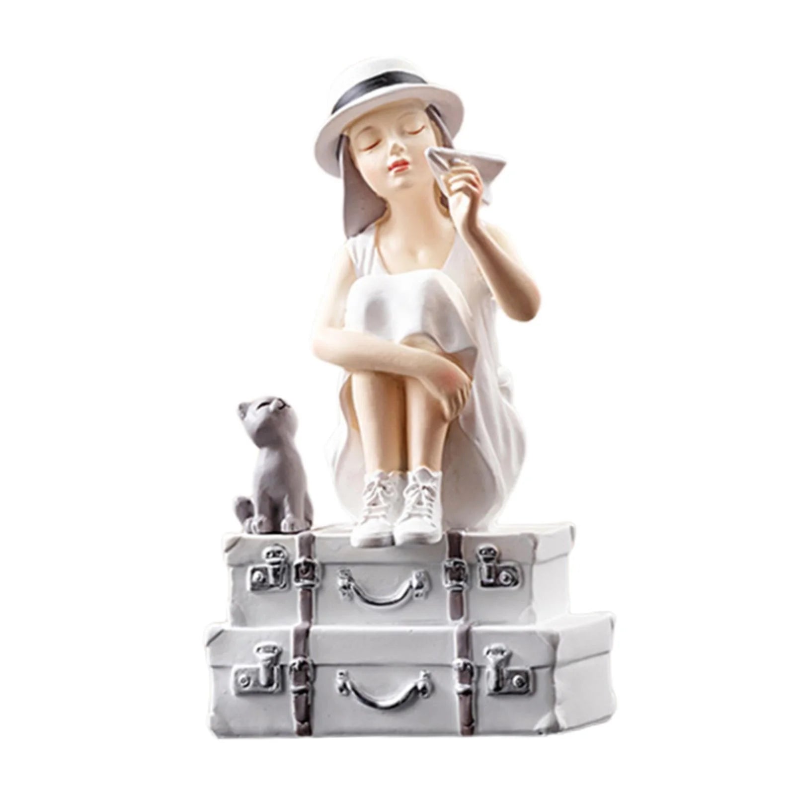 Girl Figurine Statue Sculpture Desktop Ornament R291