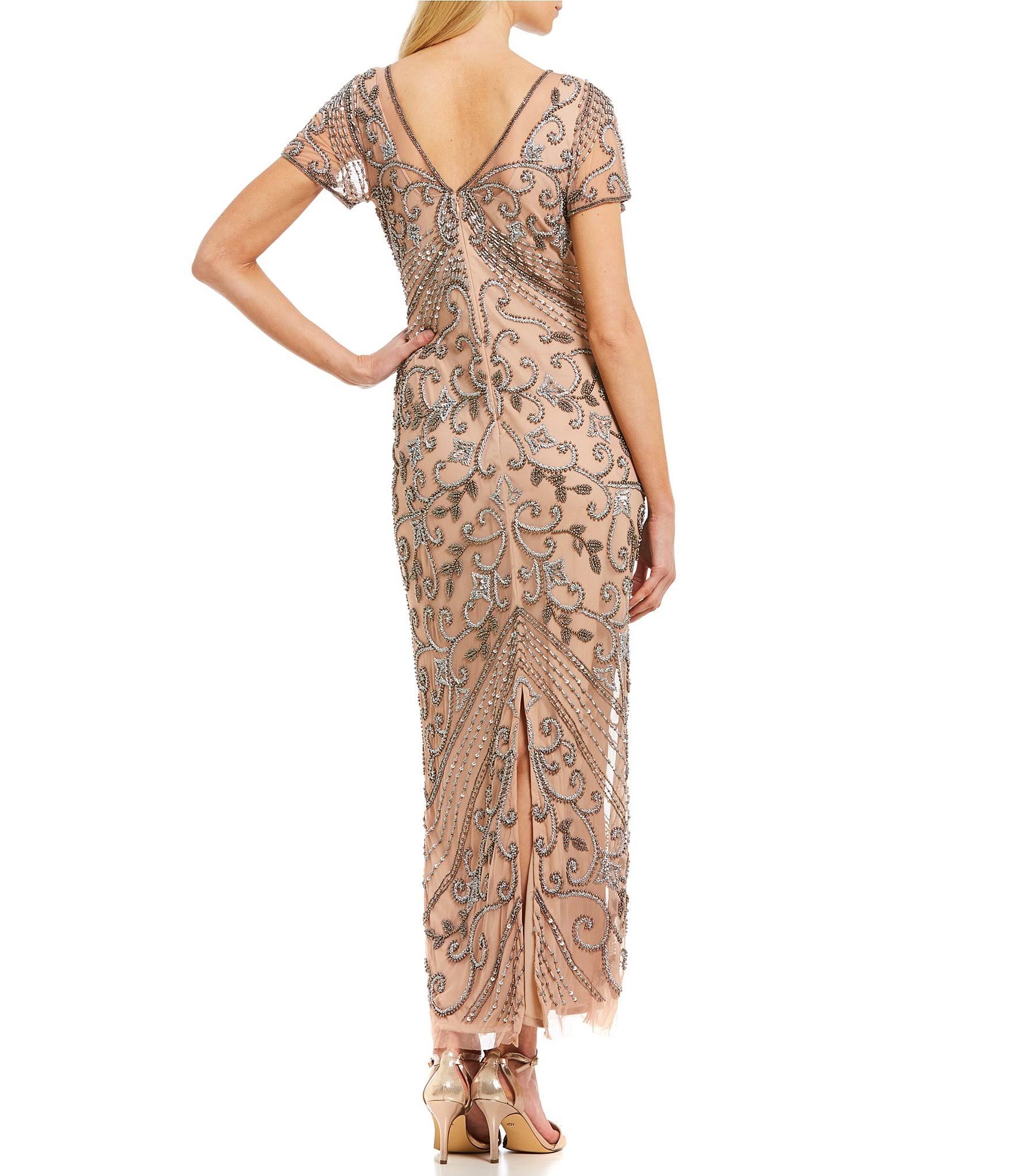 Rose 12 V-Neck Beaded Gown G6175