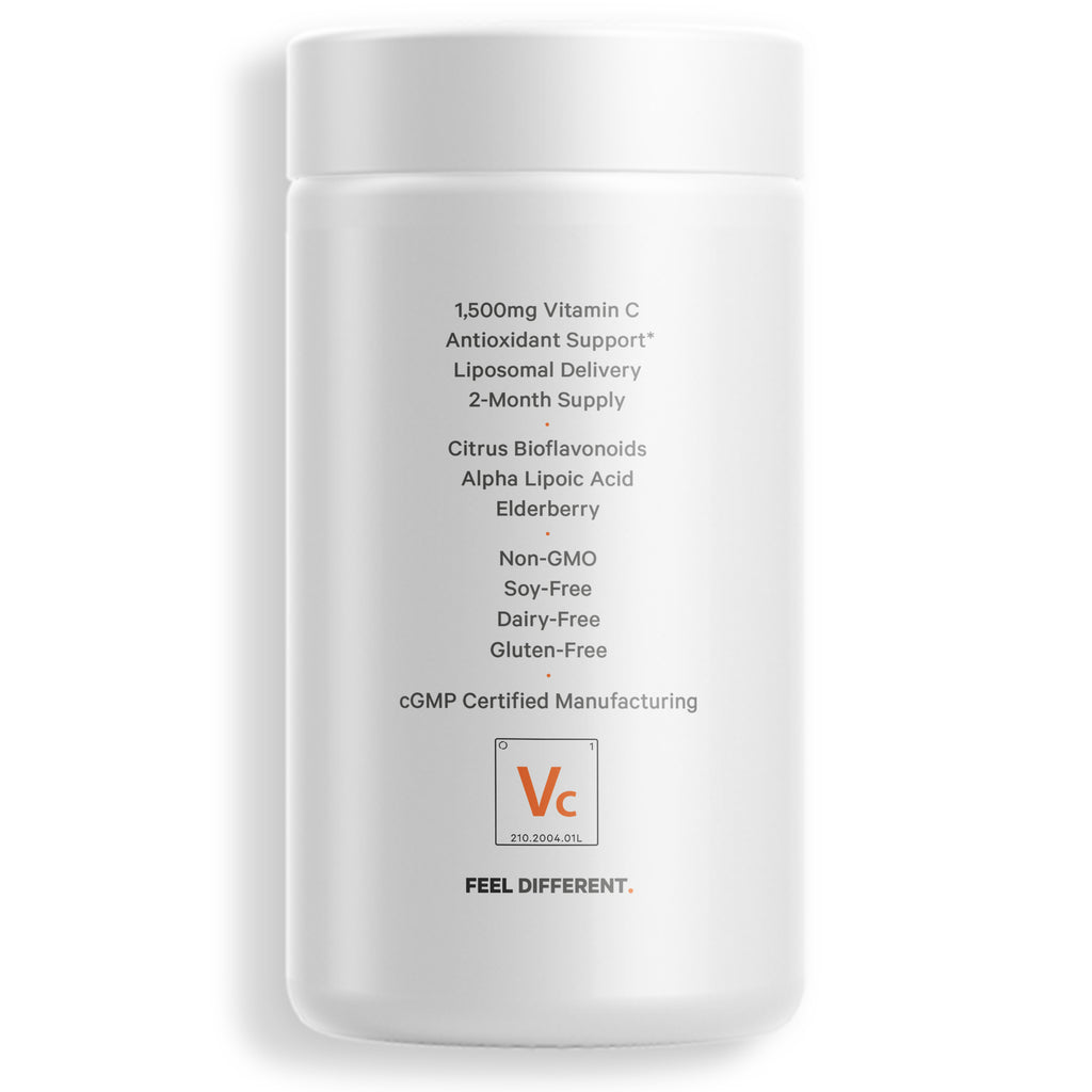 Liposomal Vitamin C 1500mg with Zinc, Elderberry, Quercetin & Rose Hips, 180 ct F714