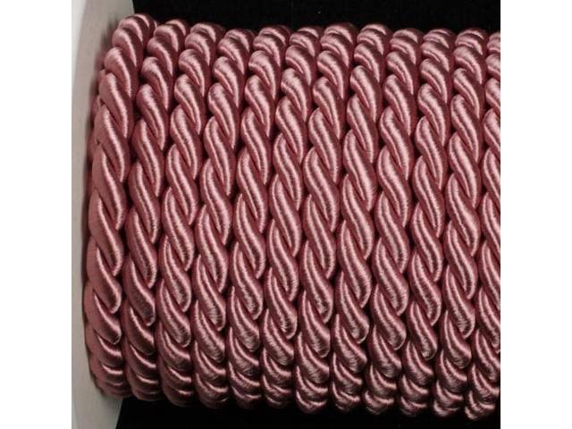 Dusty Rose Braided Fabric Cording 11mm x 17 Yards F682804