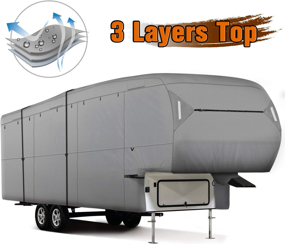 5th Wheel RV Cover Waterproof Ripstop (37'-41') P9358
