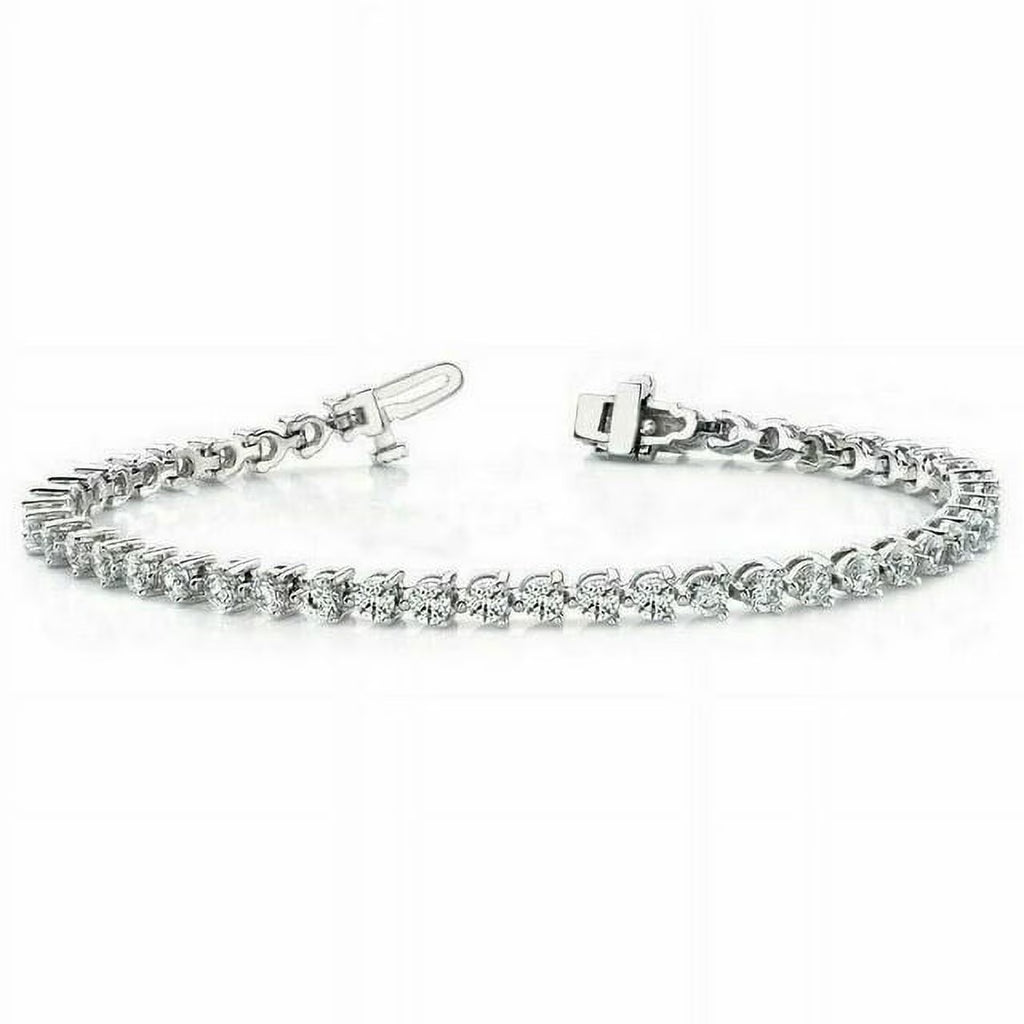 14K White Gold Tennis Bracelet C328523