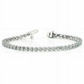 14K White Gold Tennis Bracelet C328523