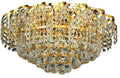 8 Light Gold Flush Mount Crystal D5753