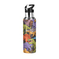 Camouflage Dinosaurs Stainless Steel Water Bottle with Straw Lid 20 OZ G28663