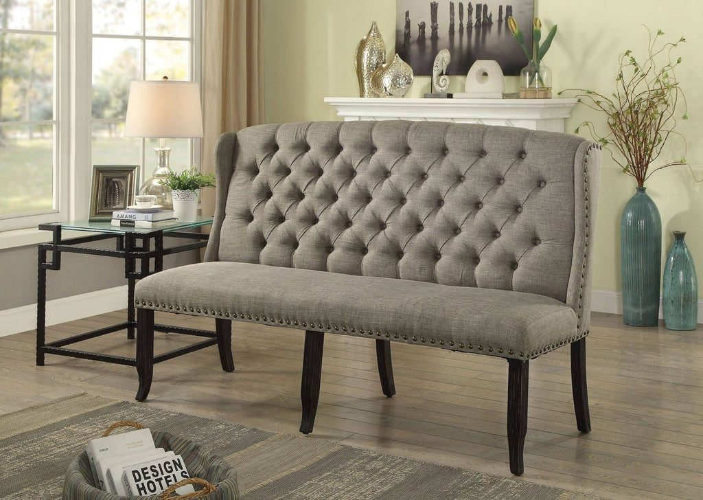Light Gray 3 Seater Love Seat Bench X6591