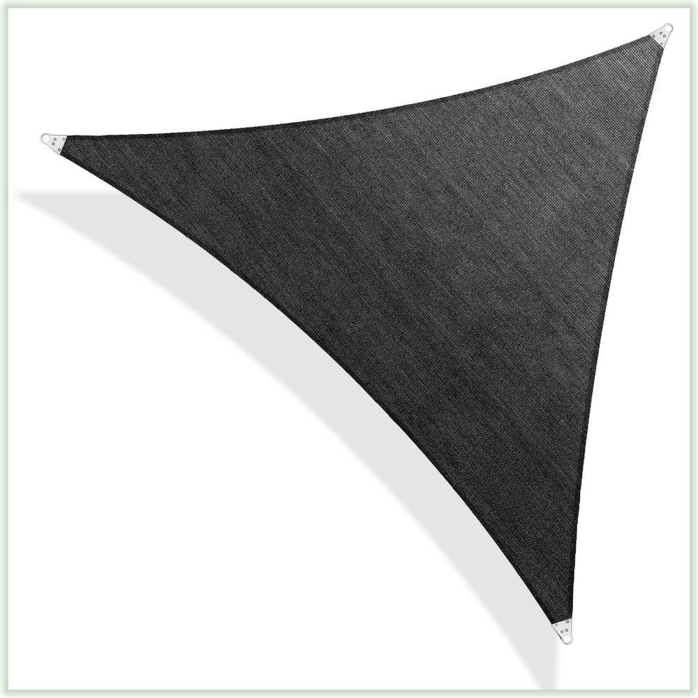 20 ft. x 20 ft. 260 GSM Black Triangle Sun Shade Sail L936