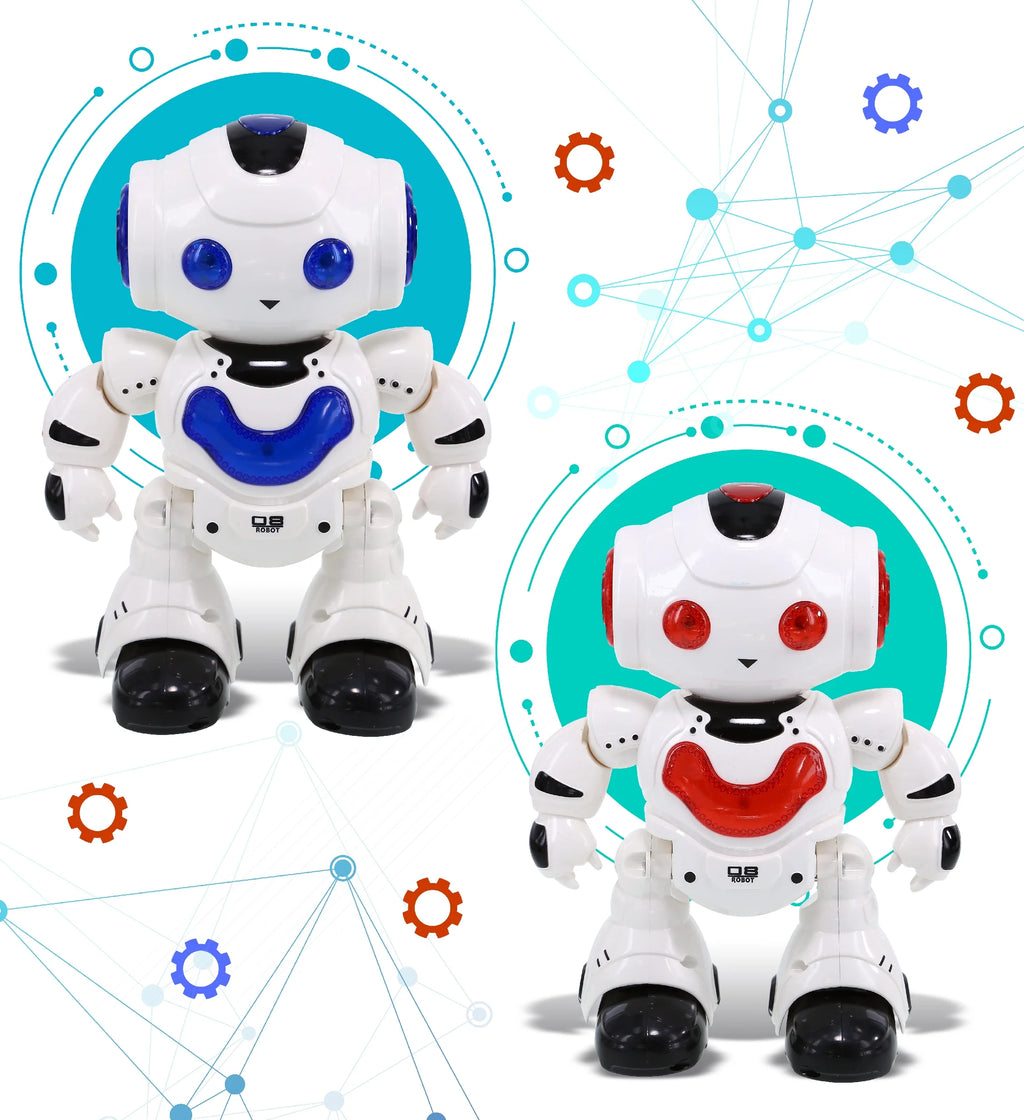 RC Robot Toys, Remote Control Red and Blue Interactive Robot Toy, Set of 2 F537577