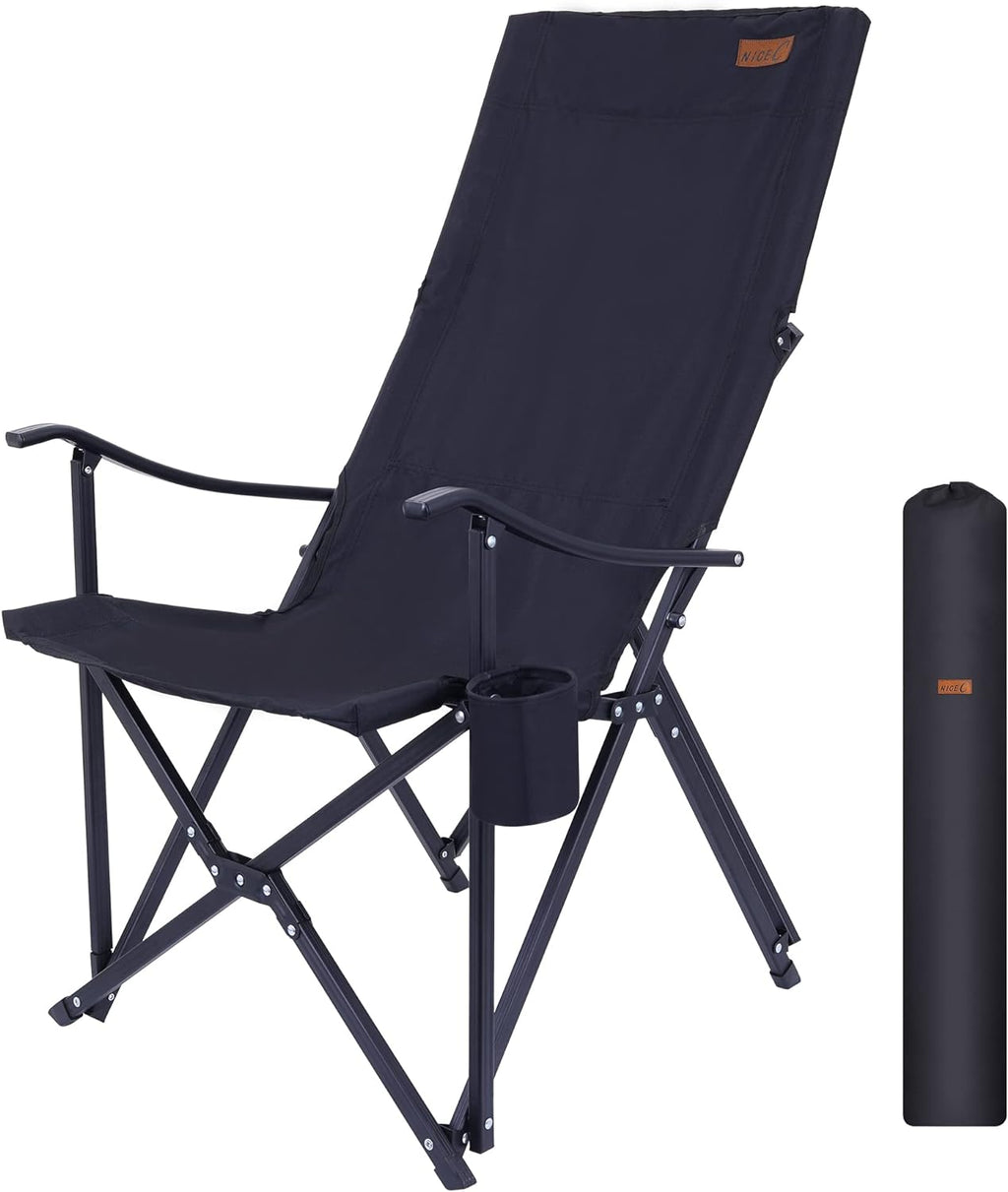 Red Folding Camping Chair with Cup Holder & Carry Bag Z556375