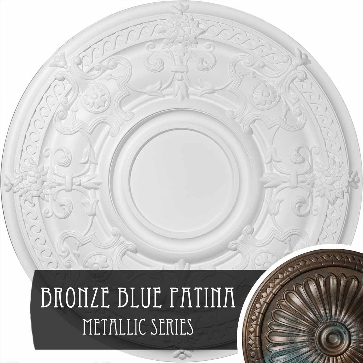 Bronze Blue Patina Ceiling Medallion Z69892