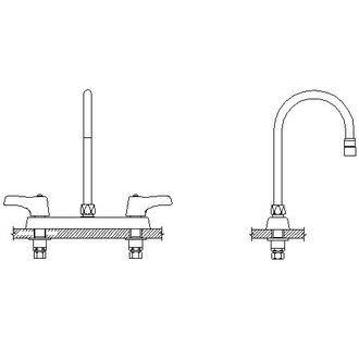 Two Handle Cast Deck-Mount Faucet U78234