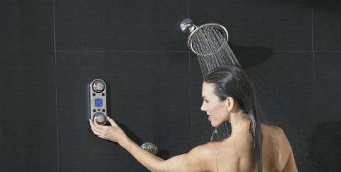 Chrome Vertical Spa Digital Control L778