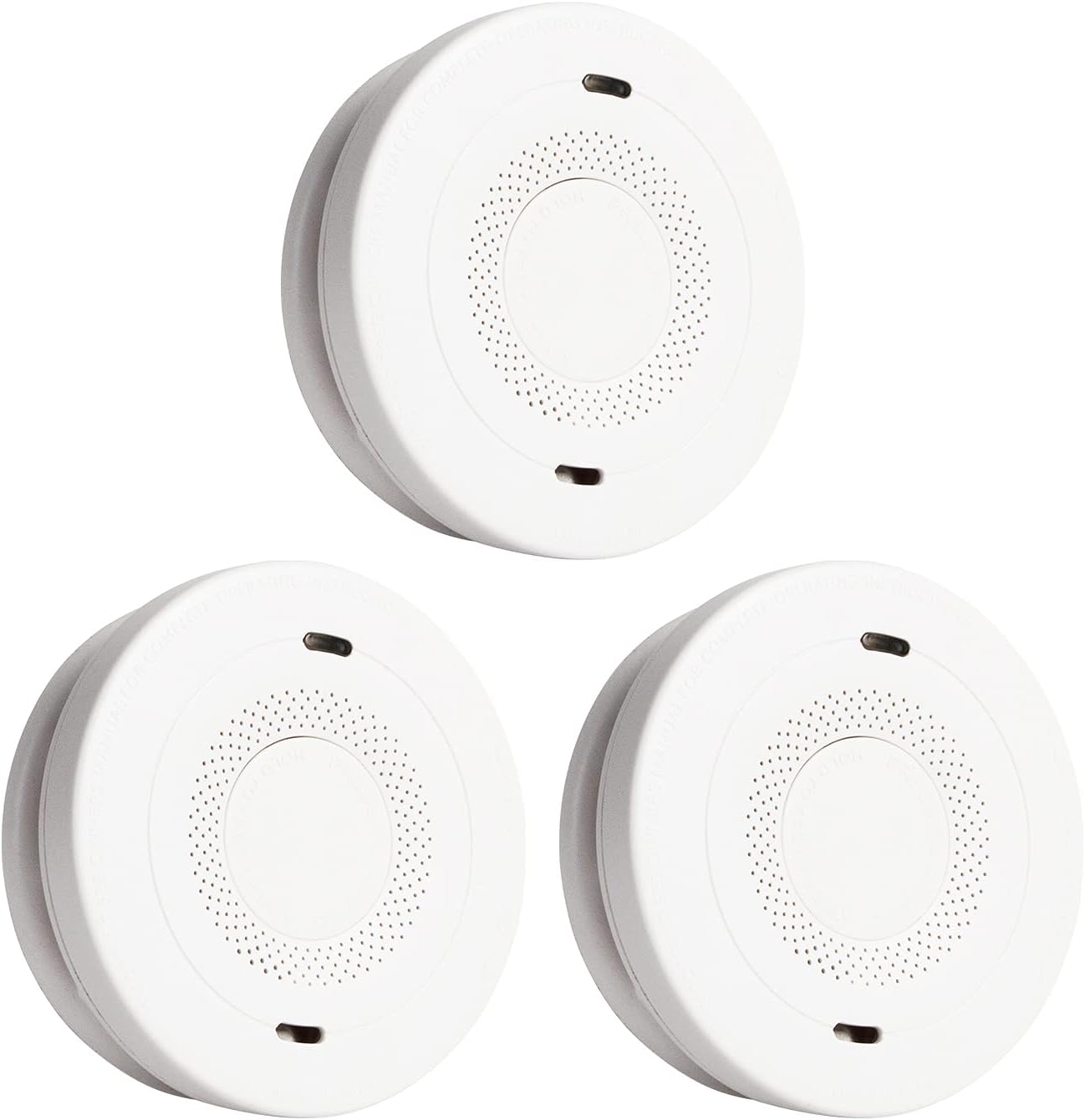 3PCS Smoke and Carbon Monoxide Detector Alarm with Voice Warning, 10 Year Lithium Battery Backup, Dual Sensor I295740