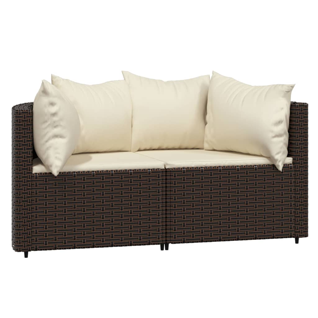 3 Piece Rattan Outdoor Patio Furniture Set with Glass Top Coffee Table P423543