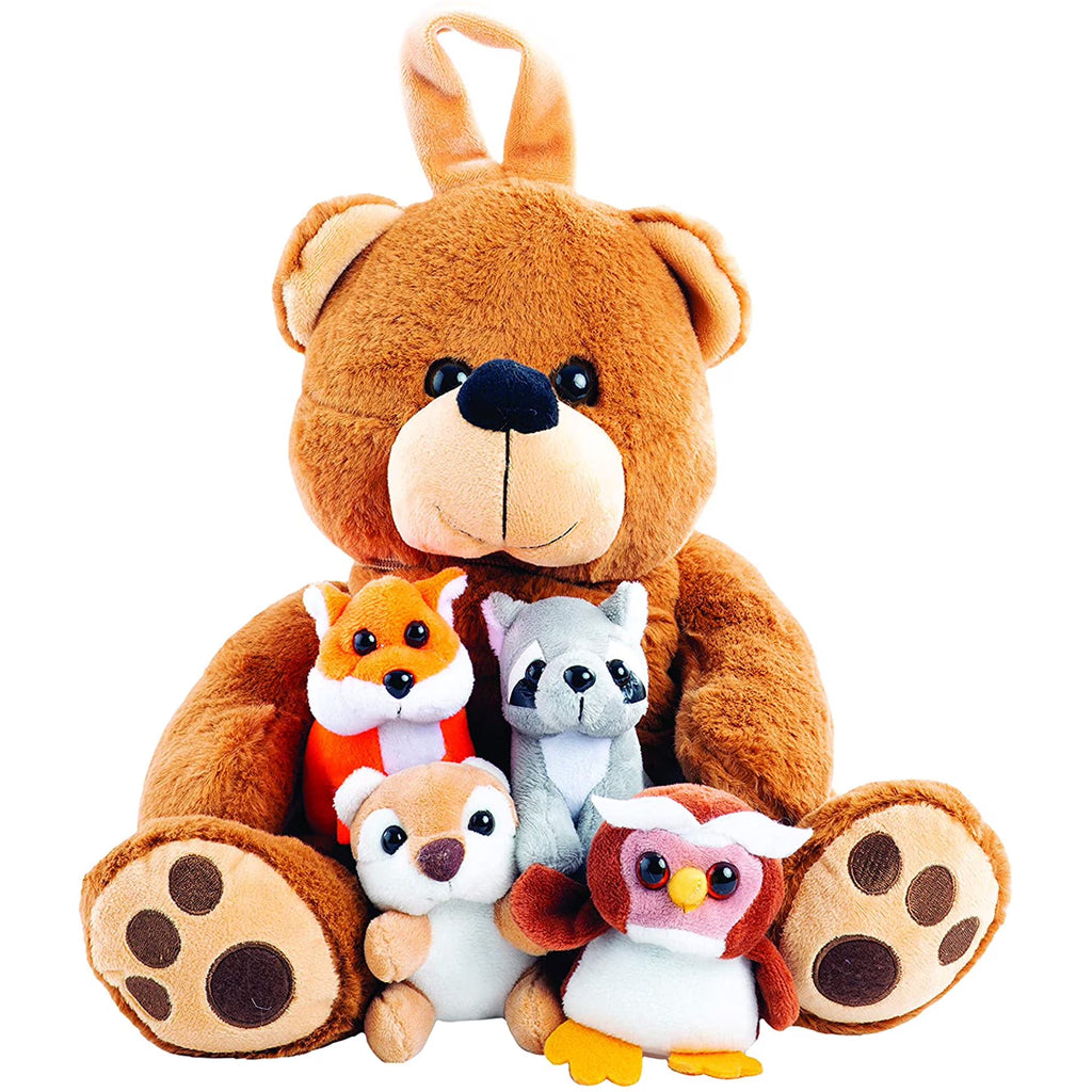 5 Pack Plush Bear Play Set with Sound Toys G5441