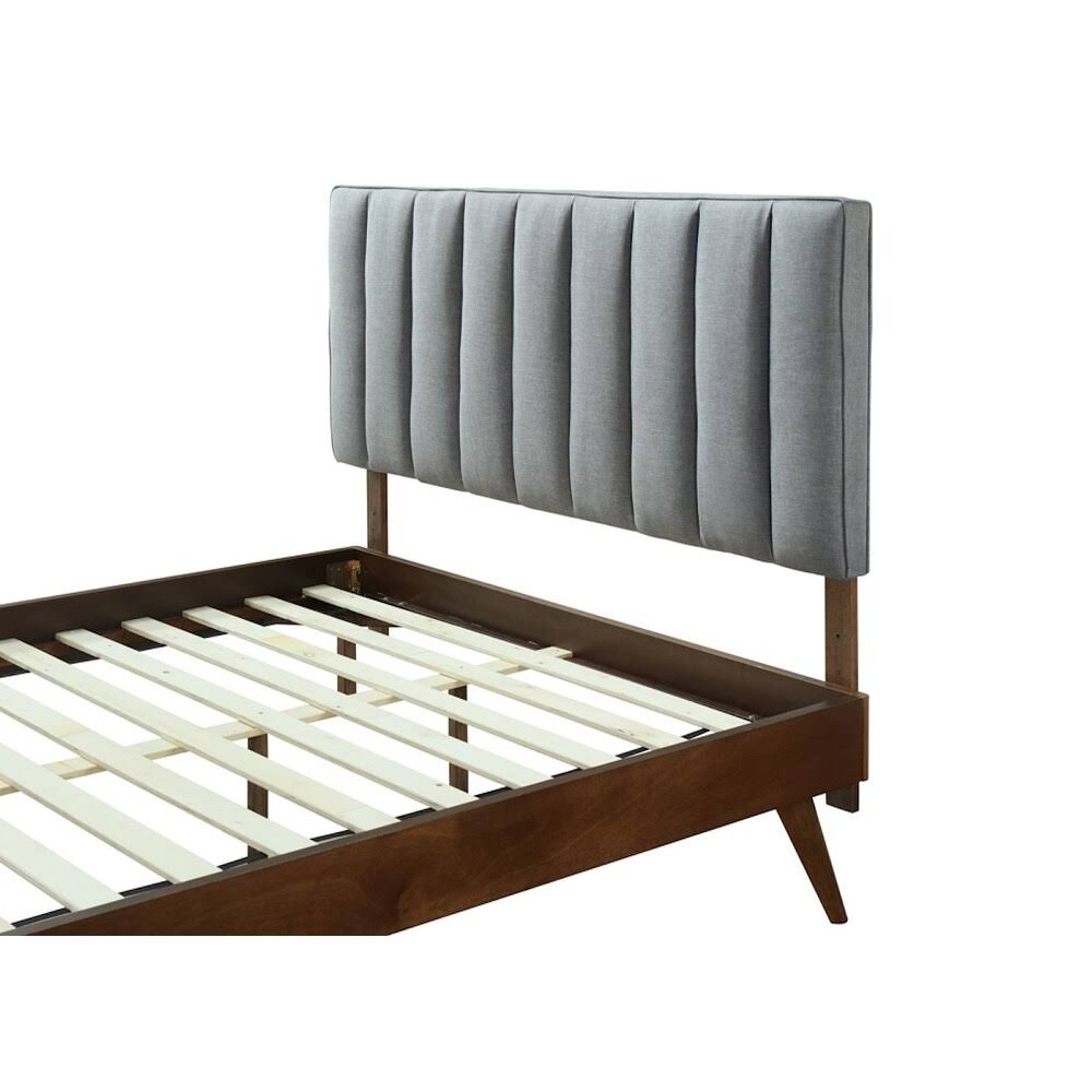 Queen-size Gray Bed Frame with Headboard B875