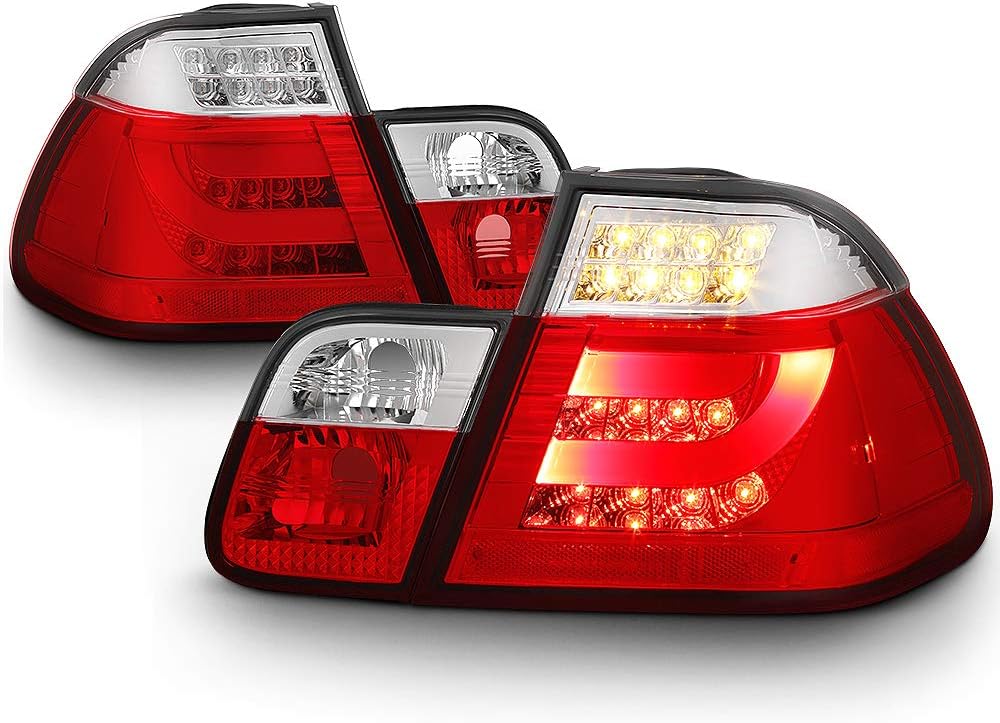 Red Clear LED Tail Lights Brake Lamps M258554