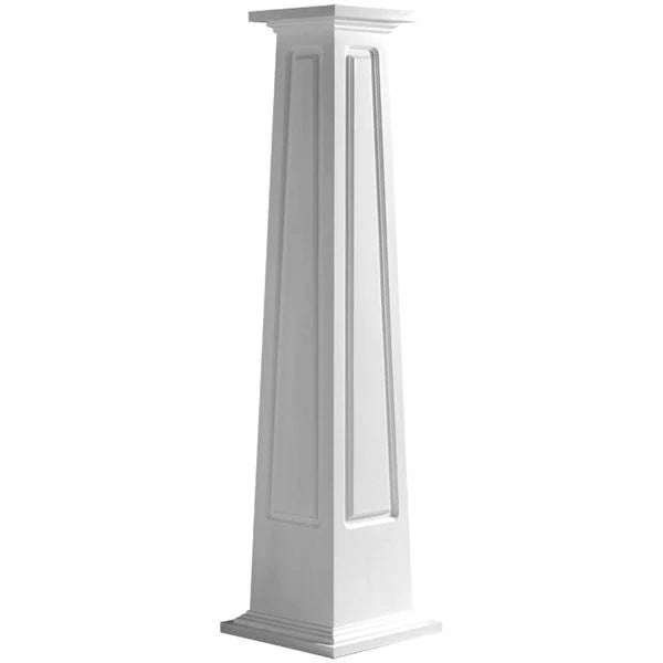 24x22W x 4&H Craftsman Square Tapered Raised Panel Column with Standard Capital & Base Q9167