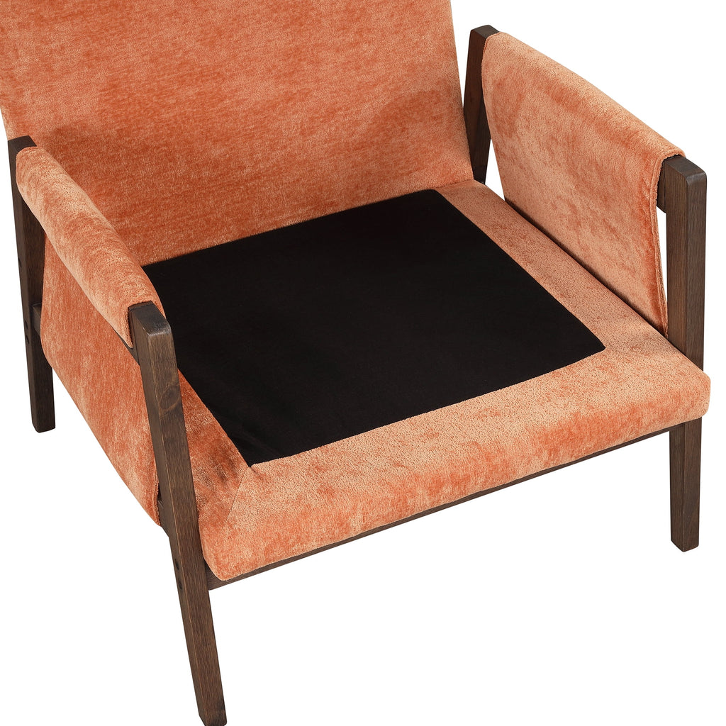 Orange Velvet Accent Armchair B426