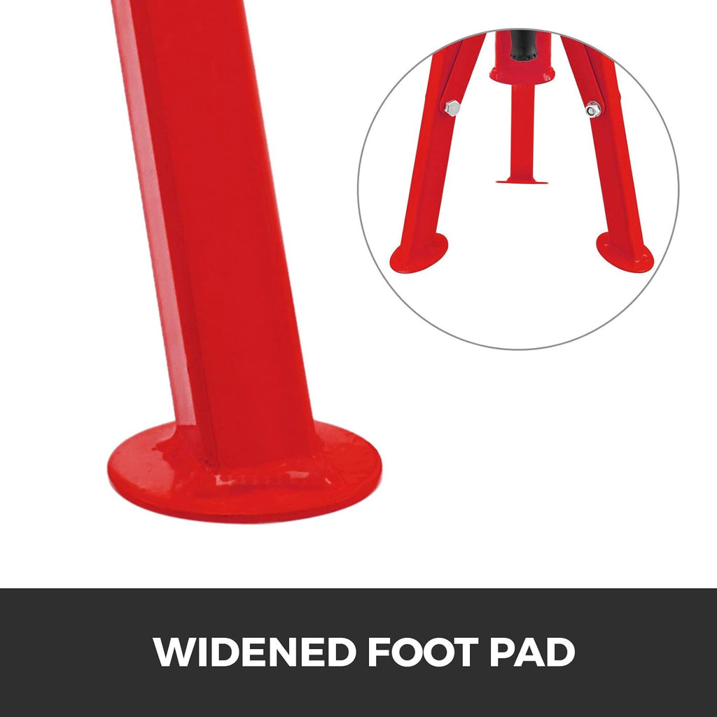 V Head Pipe Stand, Adjustable Height 20-37, 2500 lb. Load Capacity, Carbon Steel U1819