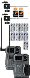 Cellular Trail Camera Twin Pack with Two SD Cards, Batteries, and Two Mounts K97183