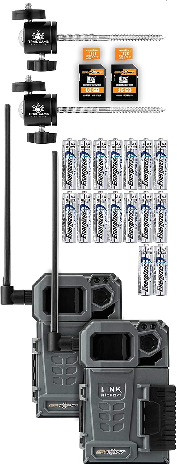 Cellular Trail Camera Twin Pack with Two SD Cards, Batteries, and Two Mounts K97183