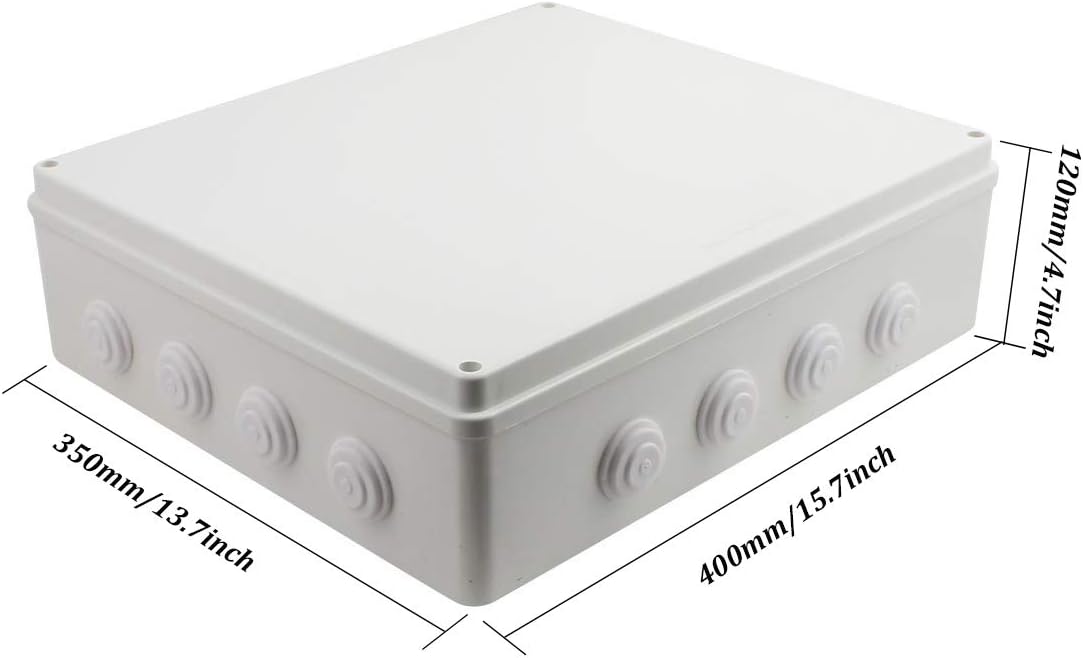 ABS Plastic IP65 Junction Box White Pack of 2 S664