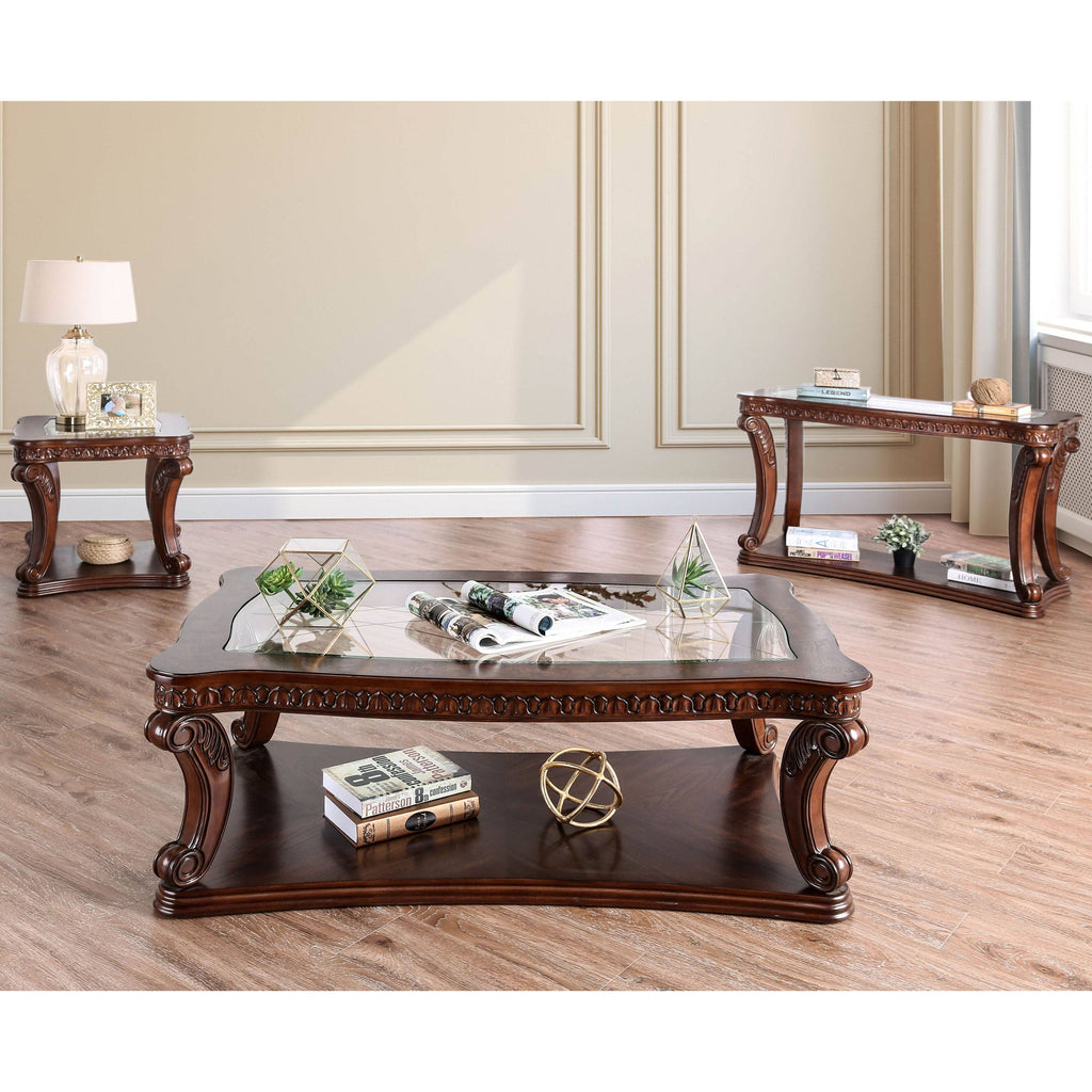 Brown Oak Solid Wood End Table V235303