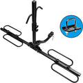 Foldable 2 Dark Black Bicycle Rack with Hitch Stabilizer K530955