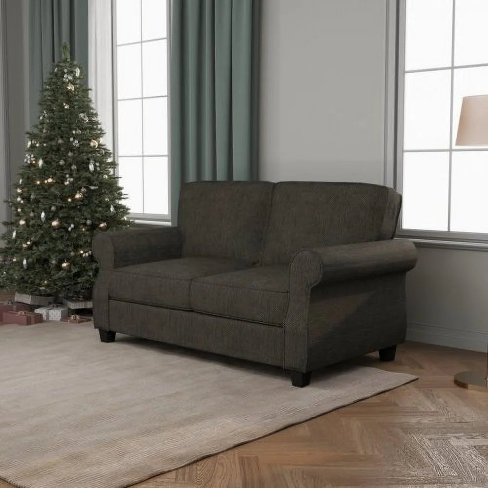 Grey 2 Seater Sofa with Solid Wood Frame P585