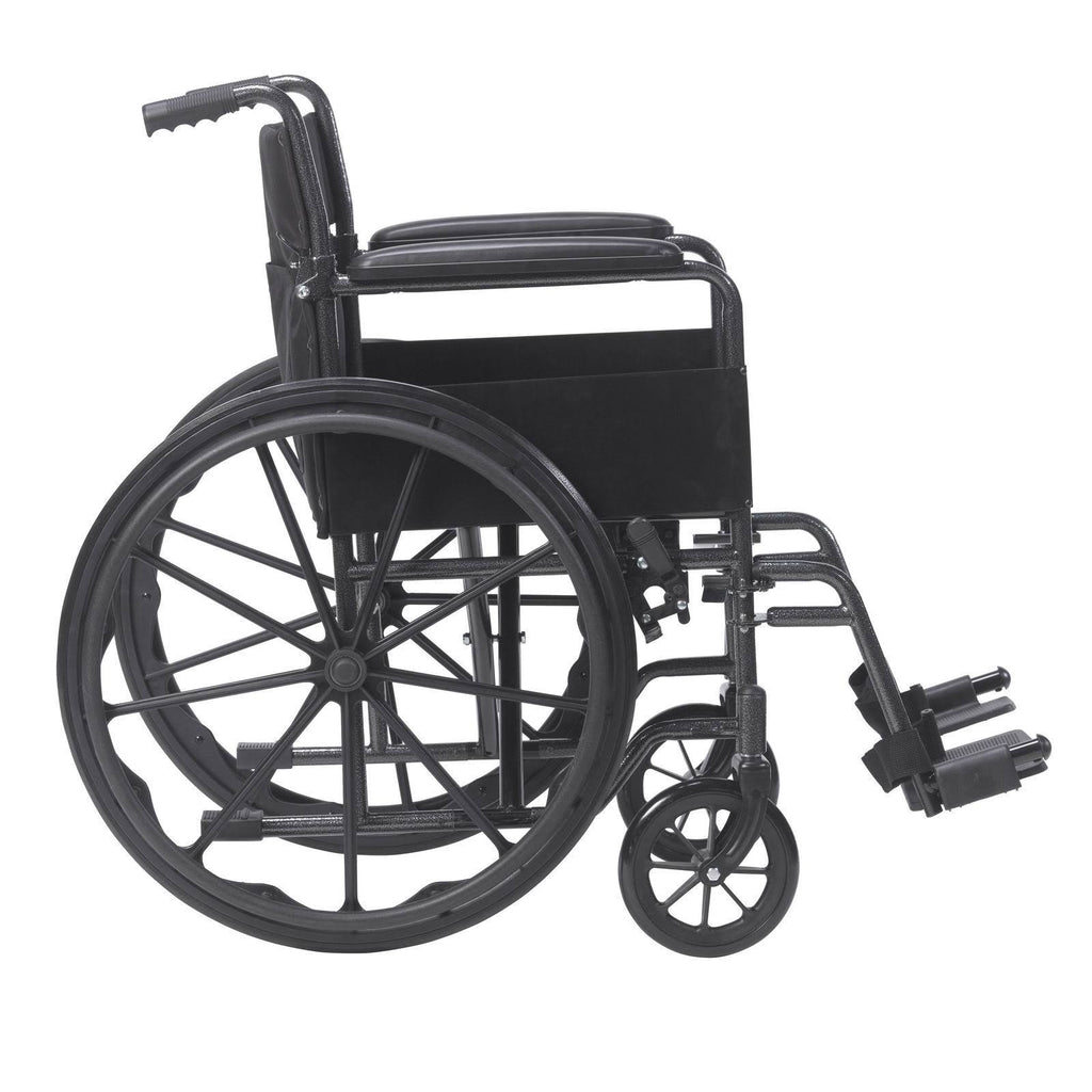 Silver Sport 1 Wheelchair with Full Arms and Swing Away Removable Footrest E883