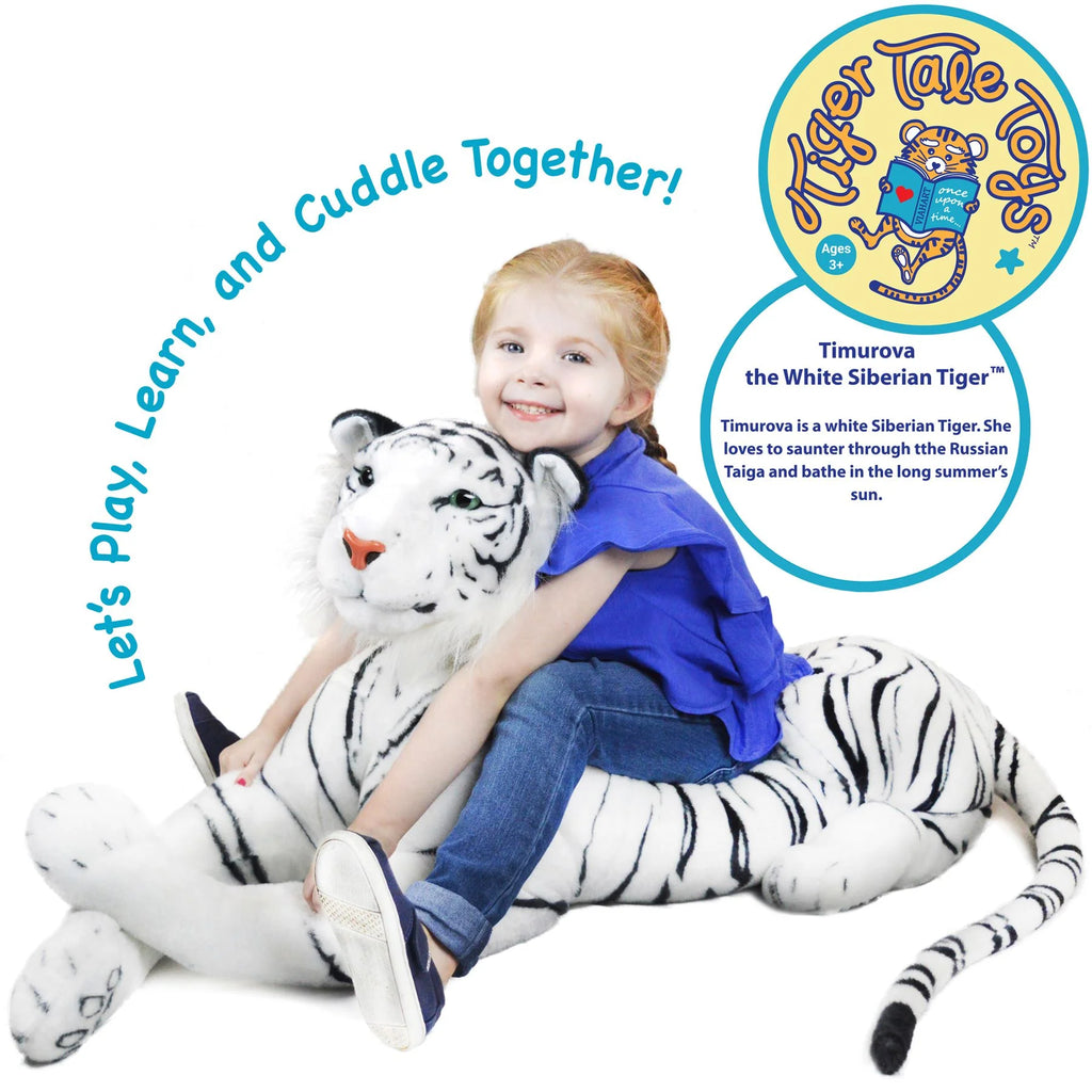 White Siberian Tiger Stuffed Animal Plush Cat Q271