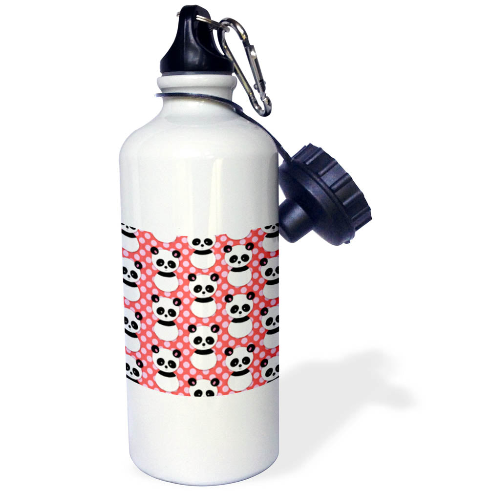 Pink and Red Dots 21 oz Sports Water Bottle K513