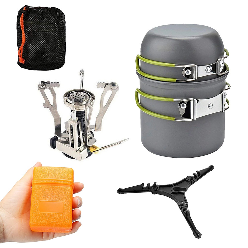 Camping Cookware Set with Cooking Pots Pans Tank Bracket M3000