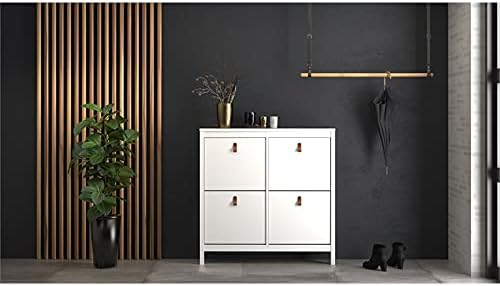 4 Drawer White Shoe Cabinet Z581876