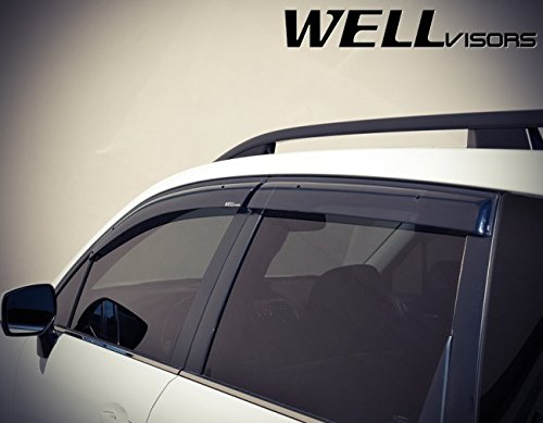 Black Side Rain Guard Window Visors Deflectors for Subaru Forester N230792