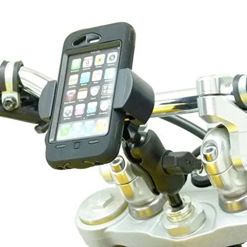 Motorcycle Fork Stem Yoke Mount with Smartphone Holder D6624
