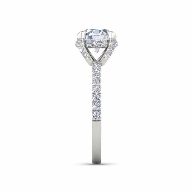 2.42 Ct Solitaire Round Cut Diamond Ring Solid 950 Platinum S860799