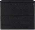 Black Oak 2 Drawer Lateral Filing Cabinet O828