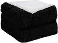 Queen Size Faux Fur Reversible Sherpa Blanket W370776