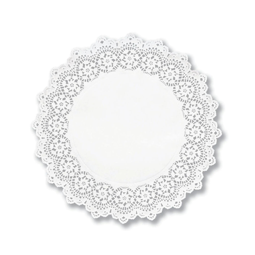 White 14 in. Round Cake Lace Doilies O44402