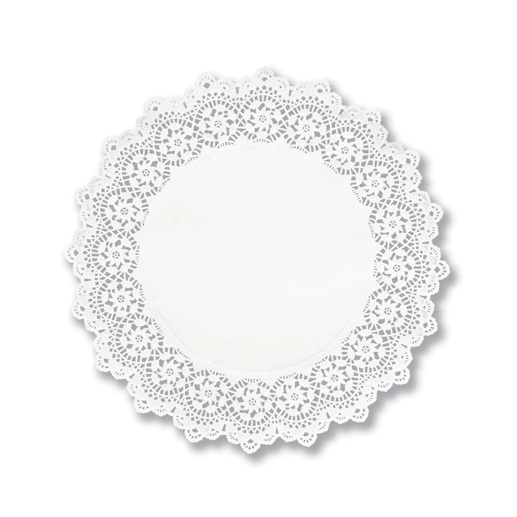 White 14 in. Round Cake Lace Doilies O44402